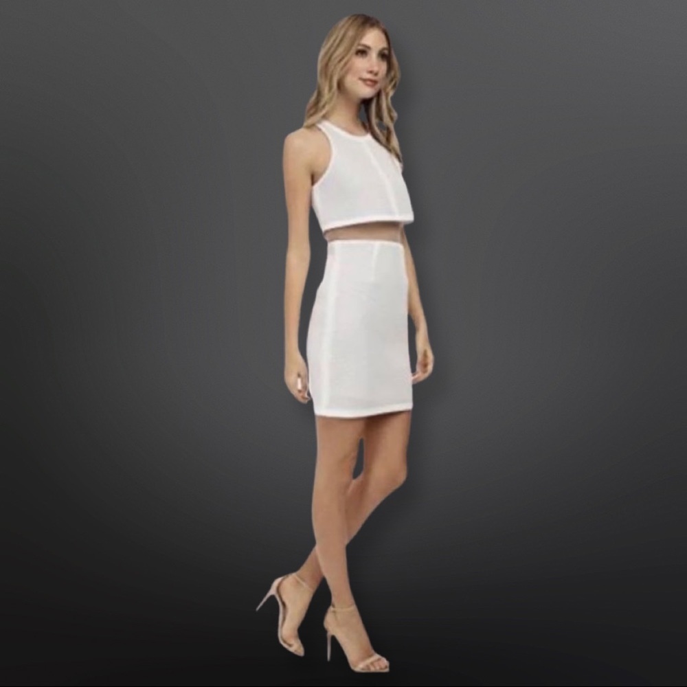 ABS By Allen Schwartz Women’s Cropped Halter Over Lay Dress RETAIL PRICE $225. - Picture 1 of 14